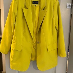 Eloquii Vibrant Yellow Suit Jacket